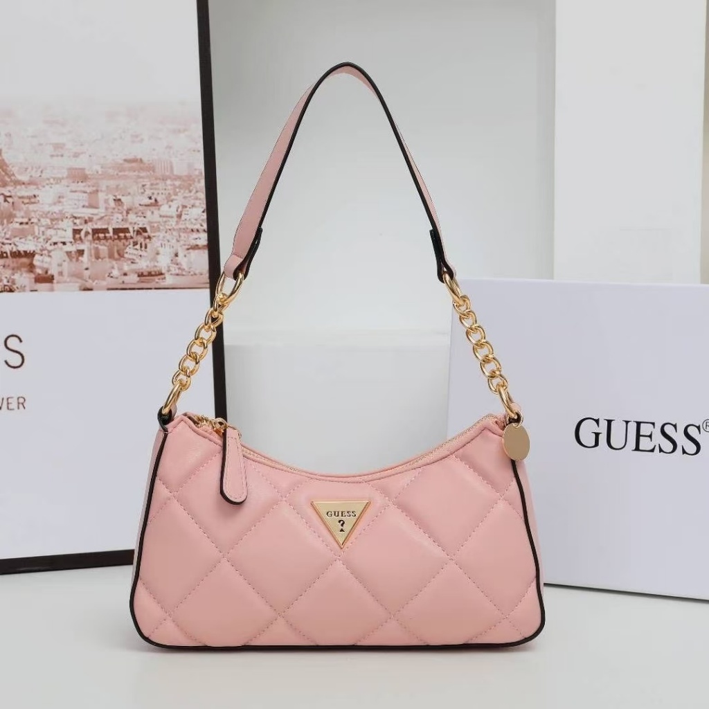Túi đeo vai dây xích nữ GUESS Túi đeo vai họa tiết kim cương thời trang