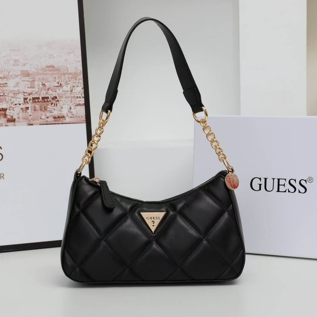 Túi đeo vai dây xích nữ GUESS Túi đeo vai họa tiết kim cương thời trang