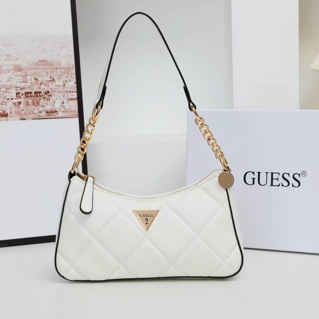 Túi đeo vai dây xích nữ GUESS Túi đeo vai họa tiết kim cương thời trang