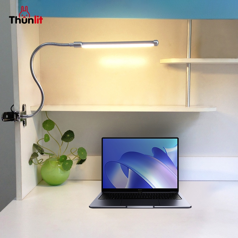 Ảnh Đèn học kẹp bàn Thunlit USB 8W có phích cắm với 10 độ sáng và 3 mức nhiệt độ/ánh sáng có thể điều chỉnh 2
