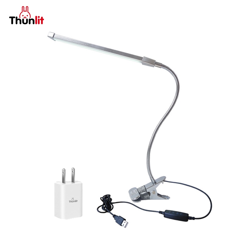Đánh Giá Đèn Học Kẹp Bàn Thunlit USB 8W: 10 Độ Sáng, 3 Màu | Bảo Vệ Mắt