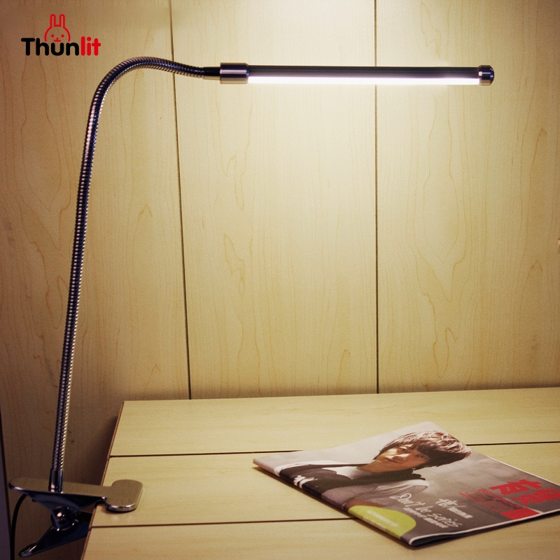 Ảnh Đèn học kẹp bàn Thunlit USB 8W có phích cắm với 10 độ sáng và 3 mức nhiệt độ/ánh sáng có thể điều chỉnh 3