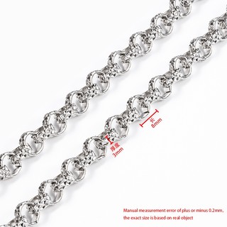 Dây chuyền tròn kẻ sọc kim cương bằng thép không gỉ Phụ kiện tự làm Dây chuyền đèn Flash