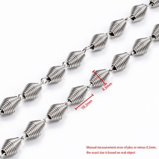 Phụ kiện trang sức chuỗi xoắn ốc ba chiều bằng thép không gỉ mới