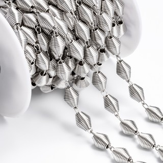 Phụ kiện trang sức chuỗi xoắn ốc ba chiều bằng thép không gỉ mới