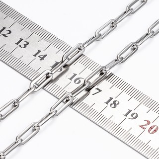 Dây chuyền chéo vuông bằng thép không gỉ Chuỗi hình bầu dục Dây chuyền trang sức Phụ kiện tự làm