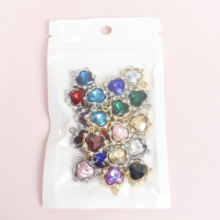 10 Chiếc Tinh Tế Rỗng Đào Trái Tim Quyến Rũ Với Pha Lê Kim Cương Giả, Phong Cách Baroque Vòng Cổ Vòng Tay Bông Tai Gothic Tóc Đồ Trang Trí Quần Áo Trang Trí DIY Nhiều Màu Trái Tim Mặt Dây Chuyền