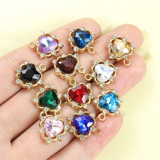 10 Chiếc Tinh Tế Rỗng Đào Trái Tim Quyến Rũ Với Pha Lê Kim Cương Giả, Phong Cách Baroque Vòng Cổ Vòng Tay Bông Tai Gothic Tóc Đồ Trang Trí Quần Áo Trang Trí DIY Nhiều Màu Trái Tim Mặt Dây Chuyền