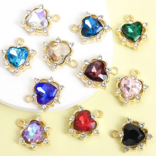 10 Chiếc Tinh Tế Rỗng Đào Trái Tim Quyến Rũ Với Pha Lê Kim Cương Giả, Phong Cách Baroque Vòng Cổ Vòng Tay Bông Tai Gothic Tóc Đồ Trang Trí Quần Áo Trang Trí DIY Nhiều Màu Trái Tim Mặt Dây Chuyền