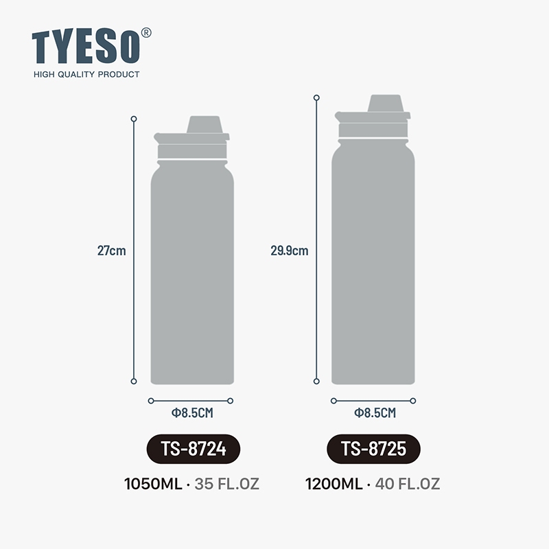Bình giữ nhiệt TYESO dáng thể thao với thép không gỉ hai lớp tumbler bottle TS-8709C/TS-8709C/TS-8724/TS-8725 | BigBuy360 - bigbuy360.vn