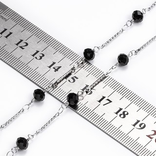 Thép không gỉ Đóng Kết Nối Thanh Dây Xích Pha Lê Đen Trang Sức diy Dây Xích Hạt Đen