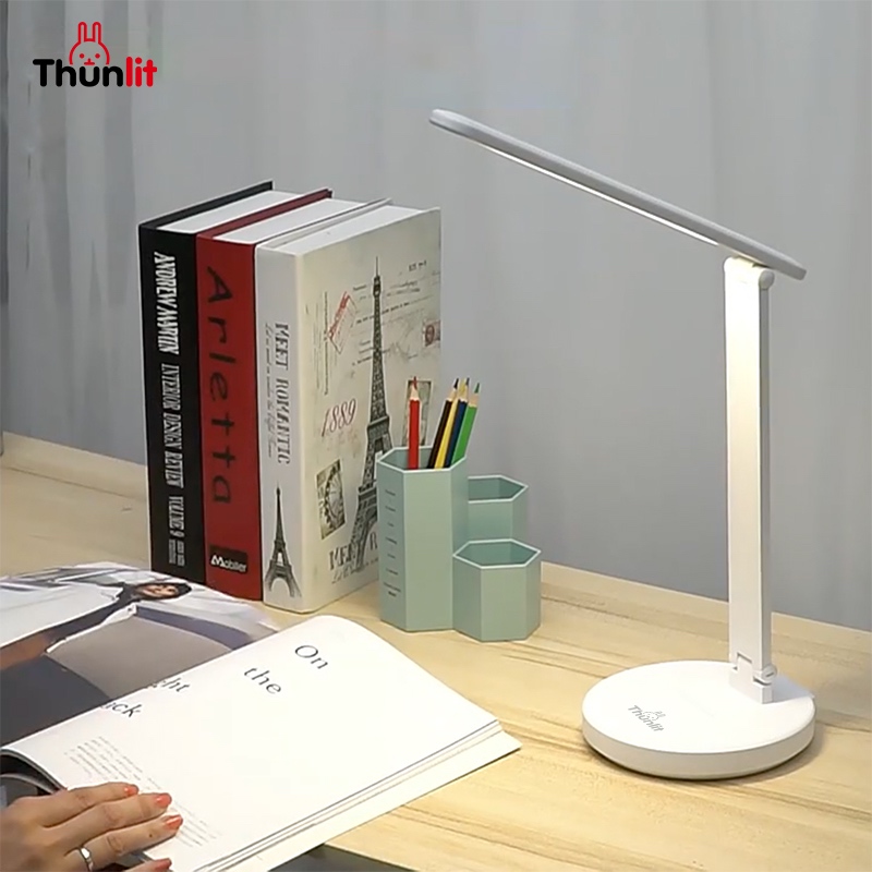 Ảnh Đèn học Thunlit 7W có thể điều chỉnh độ sáng, cảm ứng chăm sóc mắt, đèn bàn LED cắm USB 2