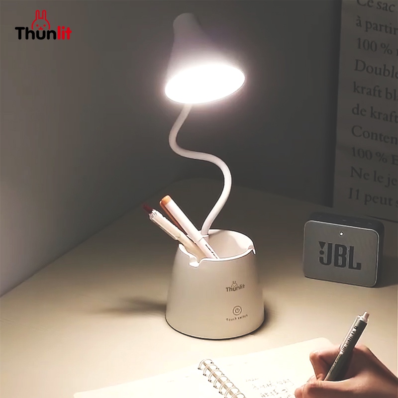 Ảnh Đèn học Thunlit Target cho học sinh cắm USB Đèn bàn LED 8W có thể điều chỉnh độ sáng kèm giá đựng bút 2