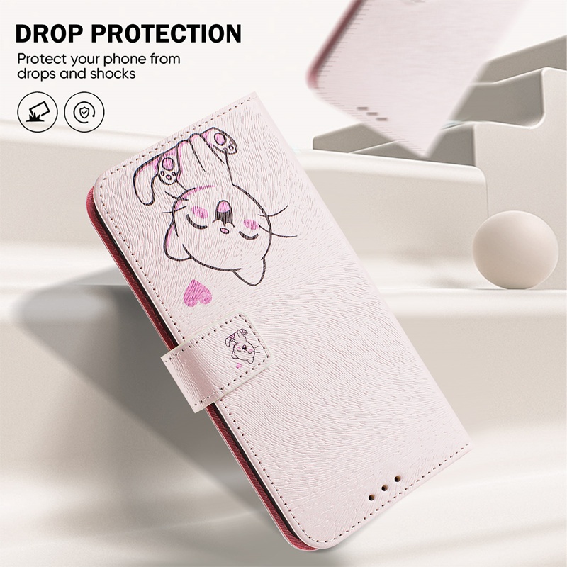Ốp Lưng Cho IPhone 6 6S 7 8 X XR XS Pro Plus Max SE 2 3 4 2020 2022 16E 17E Ví Da Flip Casing Phim Hoạt Hình Bảo Vệ Khe Cắm Thẻ Bao