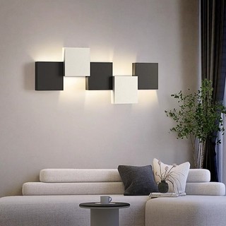 Đèn Tường Fangxing Đèn Led Tường Thích Hợp Cho Phòng Khách Hiện Đại Đen Trắng Thích Hợp Cho Hành Lang Cầu Thang Nhà Bếp Tricolor