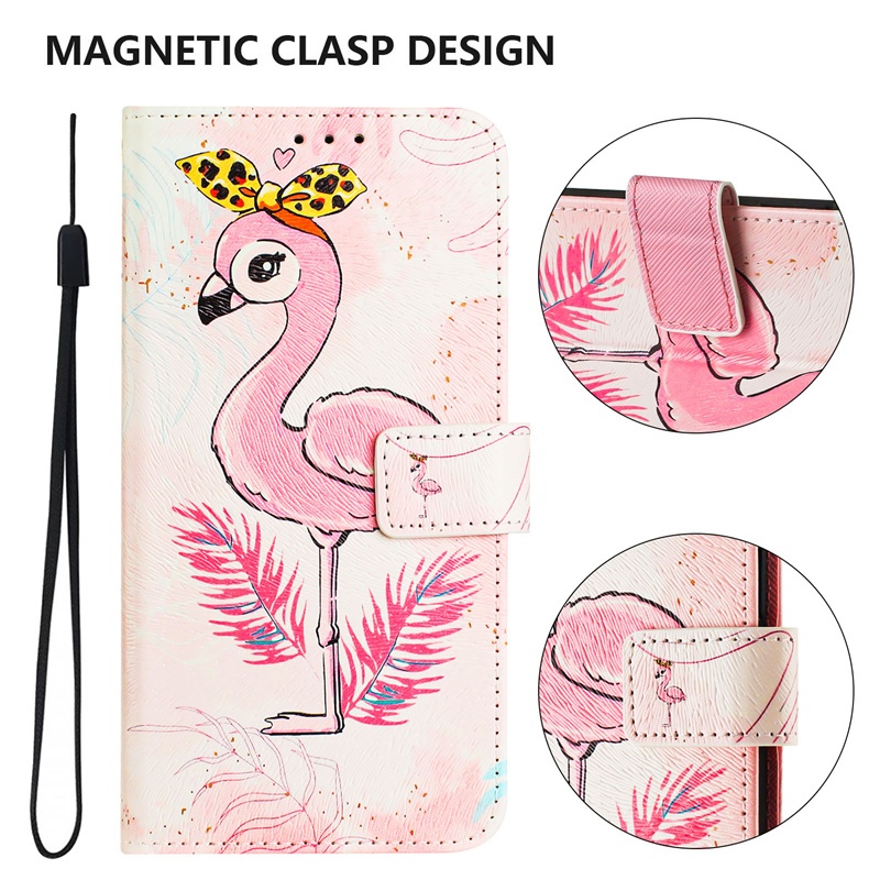 Ốp Lưng Cho iPhone 14 15 16 Pro Max Plus Ví Da Flip Casing Phim Hoạt Hình Bảo Vệ Khe Cắm Thẻ Bao