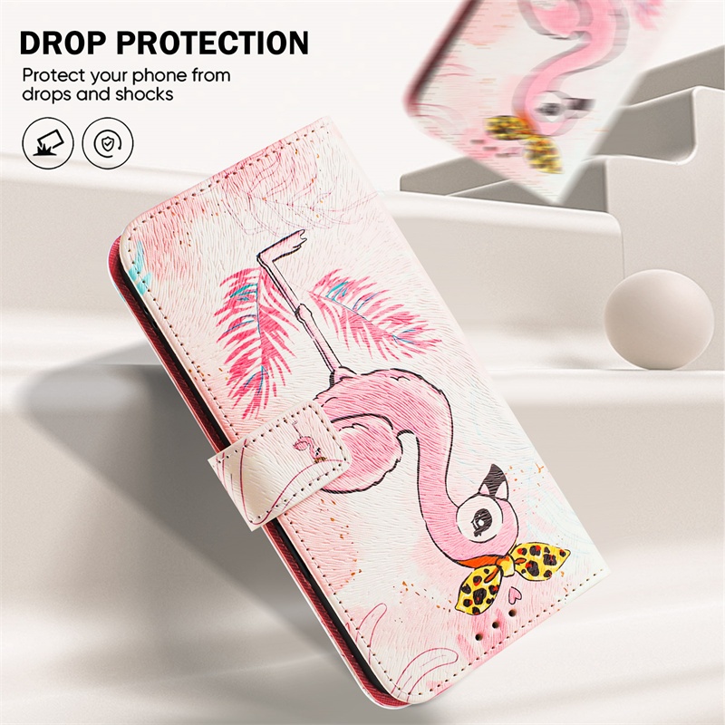Ốp Lưng Cho iPhone 14 15 16 Pro Max Plus Ví Da Flip Casing Phim Hoạt Hình Bảo Vệ Khe Cắm Thẻ Bao