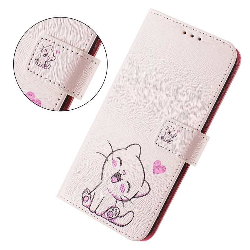 Ốp Lưng Cho Samsung Galaxy S23 S24 S25 FE Ultra Plus Ví Da Flip Casing Phim Hoạt Hình Bảo Vệ Khe Cắm Thẻ Bao