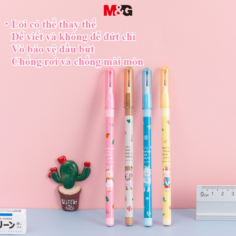 Bút Chì Khúc M&G, Bút Chì Đốt, Có Thể Thay Ngòi, Màu Sắc Ngẫu Nhiên, 1 Chiếc