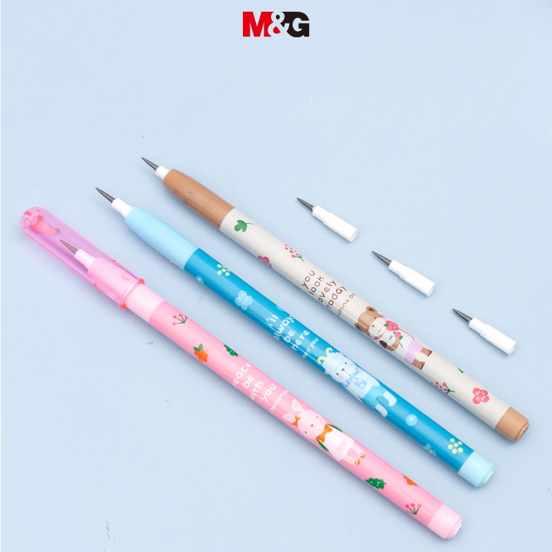 Bút Chì Khúc M&G, Bút Chì Đốt, Có Thể Thay Ngòi, Màu Sắc Ngẫu Nhiên, 1 Chiếc