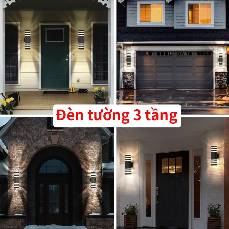 Đèn tường Led E27 Đèn tường ngoài trời Bóng đèn có thể thay thế Đèn treo tường cho phòng ngủ Phòng khách Đèn cầu thang Sân chiếu sáng cổng sân vườn