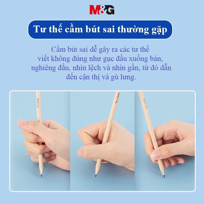 Bút Chì Định Vị 2B/HB M&G Cho Học Sinh Lớp 1 Bút Chì Cho Bé Tập Viết Cột Gỗ Hình Tam Giác Loại Tốt