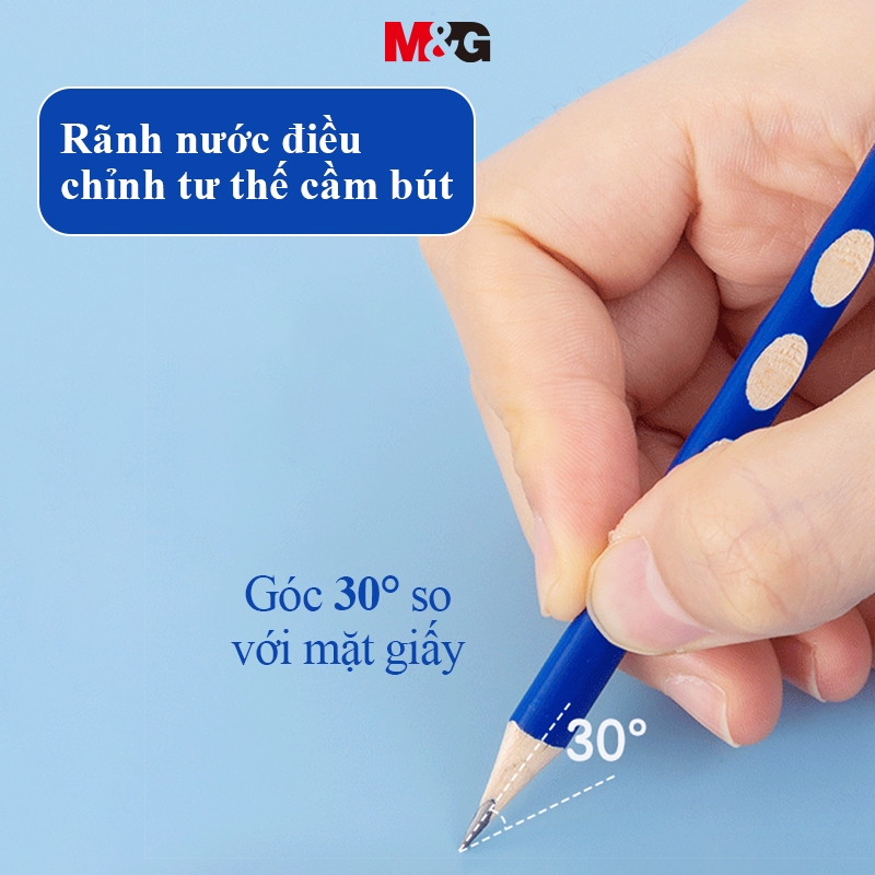 Bút Chì Định Vị 2B/HB M&G Cho Học Sinh Lớp 1 Bút Chì Cho Bé Tập Viết Cột Gỗ Hình Tam Giác Loại Tốt
