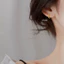 Khuyên tai titan cao cấp không gỉ mạ vàng 24k bản tròn trơn phong cách đơn giản dành cho nữ
