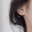 Khuyên tai titan cao cấp không gỉ mạ vàng 24k bản tròn trơn phong cách đơn giản dành cho nữ