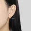 Khuyên tai titan cao cấp không gỉ mạ vàng 24k bản tròn trơn phong cách đơn giản dành cho nữ