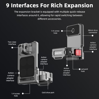 Dành Cho DJI OSMO POCKET4 / 3 Đa Năng Đế Từ Bộ Chuyển Đổi Khung Mở Rộng Lưng Kẹp Phụ Kiện