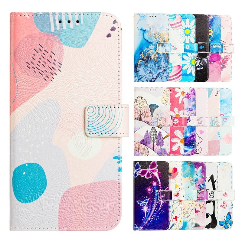 Ốp Lưng Cho Redmi Note 10 10S 10T 11 11T 11S 11E 12 12S 12T 12R SE Pro Max Plus 4G 5G Ví Da Lật Vỏ Bảo Vệ Hoạt Hình Khe Cắm Thẻ