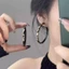 Châu Âu Mỹ Phóng Đại Vòng Tròn Khí Quyển Trơn Thời Trang Influencer Phong Cách Thoáng Mát Kim Loại Hợp Thời Trang