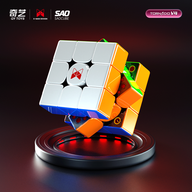 Qiyi X-Man Tornado V4M Black Core QIYI Cube & SAO Cube 3x3 Magnetic ...