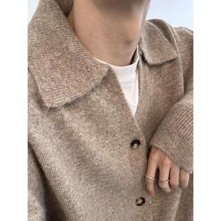 Áo len nam EERSHENSHI, áo len cardigan cổ điển và đa năng, dáng rộng, áo len dệt kim phong cách lười biếng