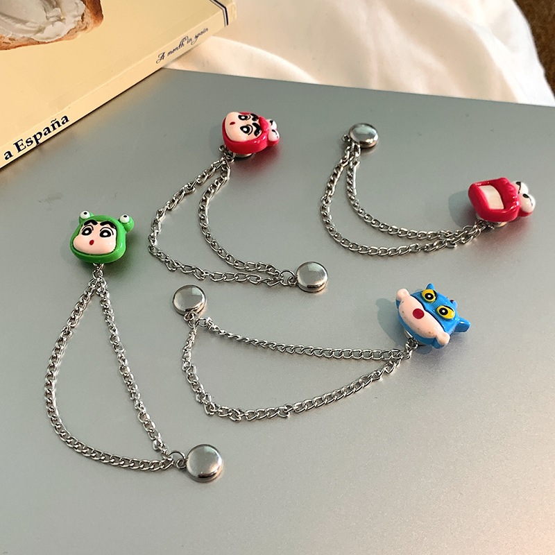 [Yunyuan] Anime Dễ Thương Crayon Shin-suction Quần Ngắn Viền Dụng Cụ May Không May Viền Trên Kéo Dài Và Rút Ngắn Thắt Lưng Có Thể Điều Chỉnh Khóa Từ Tính