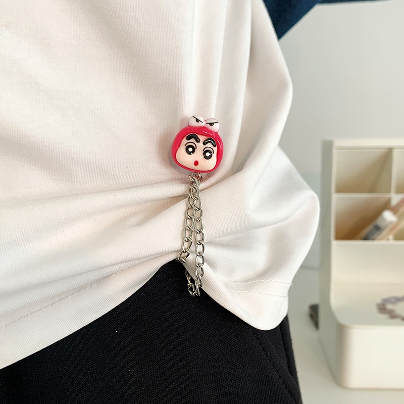 [Yunyuan] Anime Dễ Thương Crayon Shin-suction Quần Ngắn Viền Dụng Cụ May Không May Viền Trên Kéo Dài Và Rút Ngắn Thắt Lưng Có Thể Điều Chỉnh Khóa Từ Tính