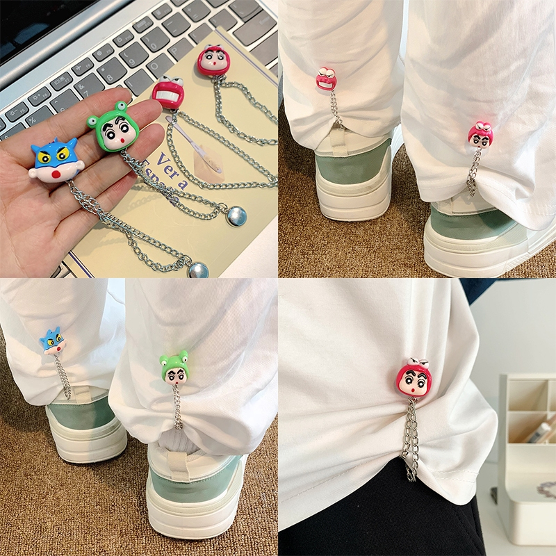 [Yunyuan] Anime Dễ Thương Crayon Shin-suction Quần Ngắn Viền Dụng Cụ May Không May Viền Trên Kéo Dài Và Rút Ngắn Thắt Lưng Có Thể Điều Chỉnh Khóa Từ Tính