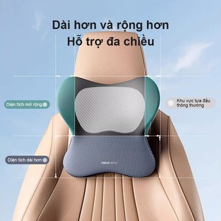 Gối Tựa Đầu Và Lưng Ô Tô SEAMETAL - Bằng Cao Su Non Mềm Mại, Êm Ái Chống Đau Mỏi