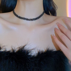 Châu Âu và Hoa Kỳ đầy đủ kim cương chắp vá vòng cổ choker cổ mạng lưới người nổi tiếng xu hướng cá tính choker thời trang thiết kế thích hợp cổ áo cảm giác