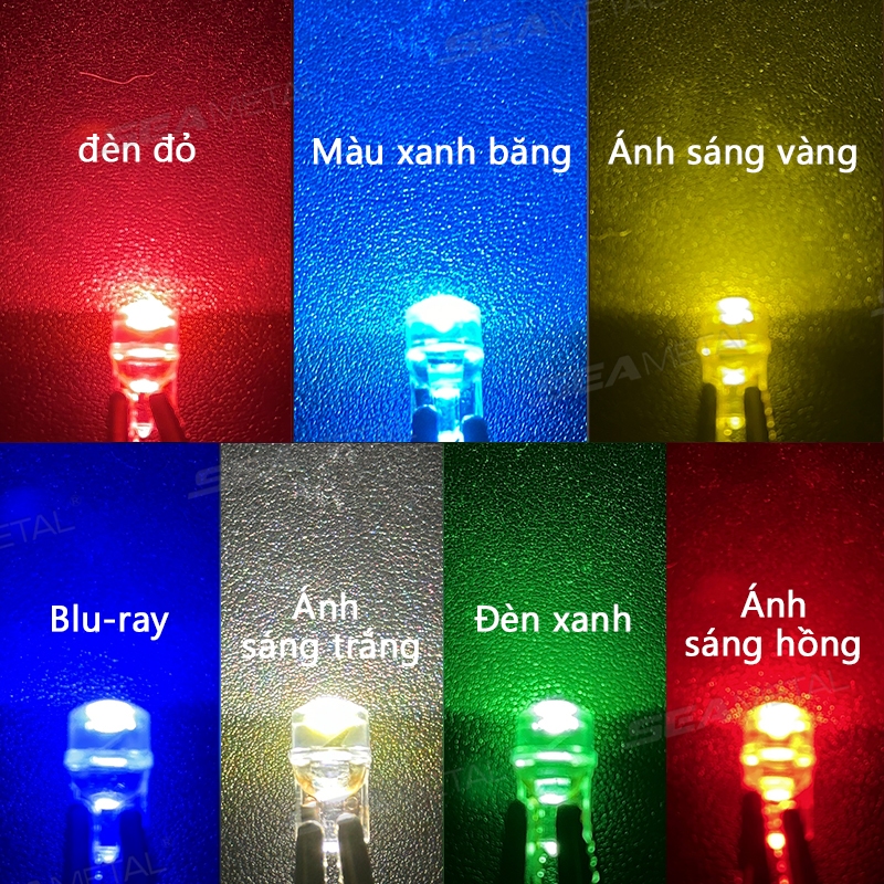 Seametal 10 Chiếc Đèn LED Ô Tô Chiều Rộng Đèn Báo Độ Sáng Cao Bật Đèn Tín Hiệu 12V Ống Kính Nhấp Nháy Đuôi Hộp Nhạc Cụ Đèn