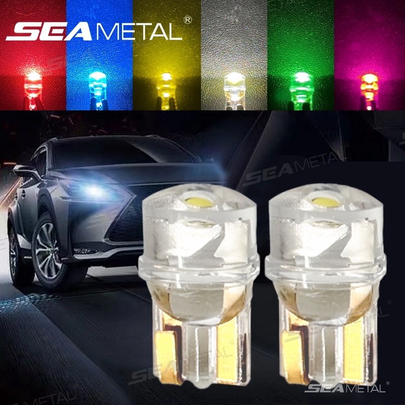 Seametal 10 Chiếc Đèn LED Ô Tô Chiều Rộng Đèn Báo Độ Sáng Cao Bật Đèn Tín Hiệu 12V Ống Kính Nhấp Nháy Đuôi Hộp Nhạc Cụ Đèn