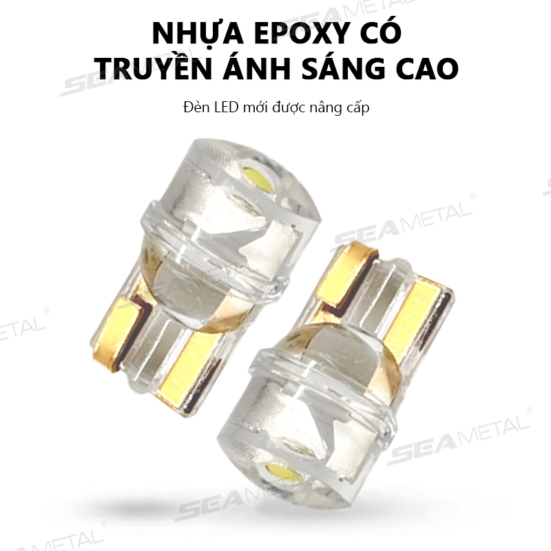 Seametal 10 Chiếc Đèn LED Ô Tô Chiều Rộng Đèn Báo Độ Sáng Cao Bật Đèn Tín Hiệu 12V Ống Kính Nhấp Nháy Đuôi Hộp Nhạc Cụ Đèn