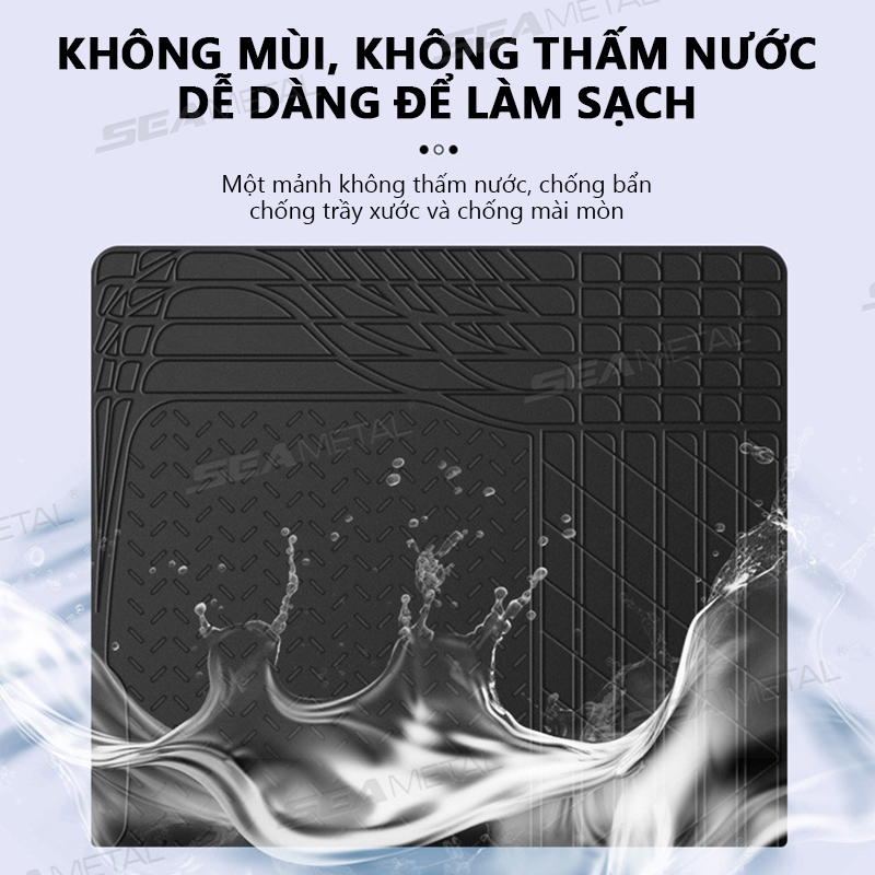 Lót cốp xe SEAMETAL chất liệu PVC nhựa không thấm nước, dễ vệ sinh