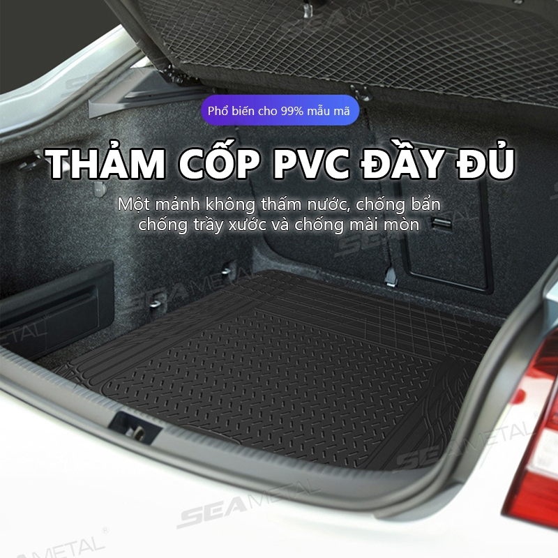 Lót cốp xe SEAMETAL chất liệu PVC nhựa không thấm nước, dễ vệ sinh