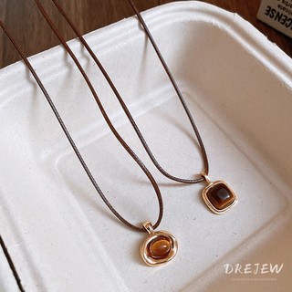Dây da DREJEW nhựa hình học có thể điều chỉnh mùa thu đông cổ điển