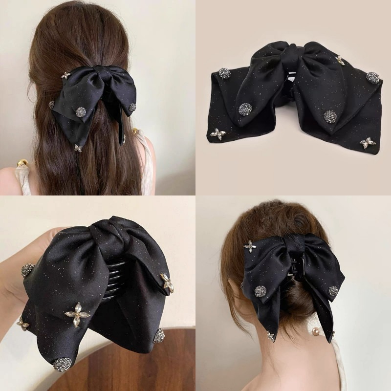 Nơ kẹp tóc cá mập thanh lịch, nửa buộc - Phụ kiện tóc cho nữ