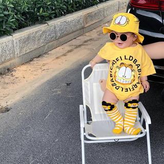 Bộ áo liền quần Garfield cho bé sơ sinh - Áo liền quần bé trai bé gái mùa hè ngắn tay Onesie cho bé trai và bé gái (0-24 tháng)