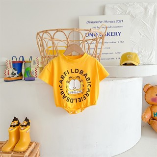 Bộ áo liền quần Garfield cho bé sơ sinh - Áo liền quần bé trai bé gái mùa hè ngắn tay Onesie cho bé trai và bé gái (0-24 tháng)