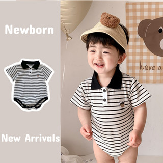 Áo liền quần cho bé sơ sinh sọc mùa hè Onesie - Bộ áo liền quần ngắn tay cho bé trai và bé gái Phù hợp cho trẻ sơ sinh (0-24 tháng)